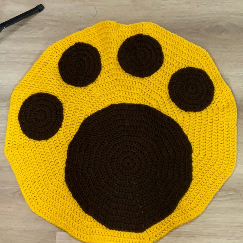 handmade crocheted dog bed